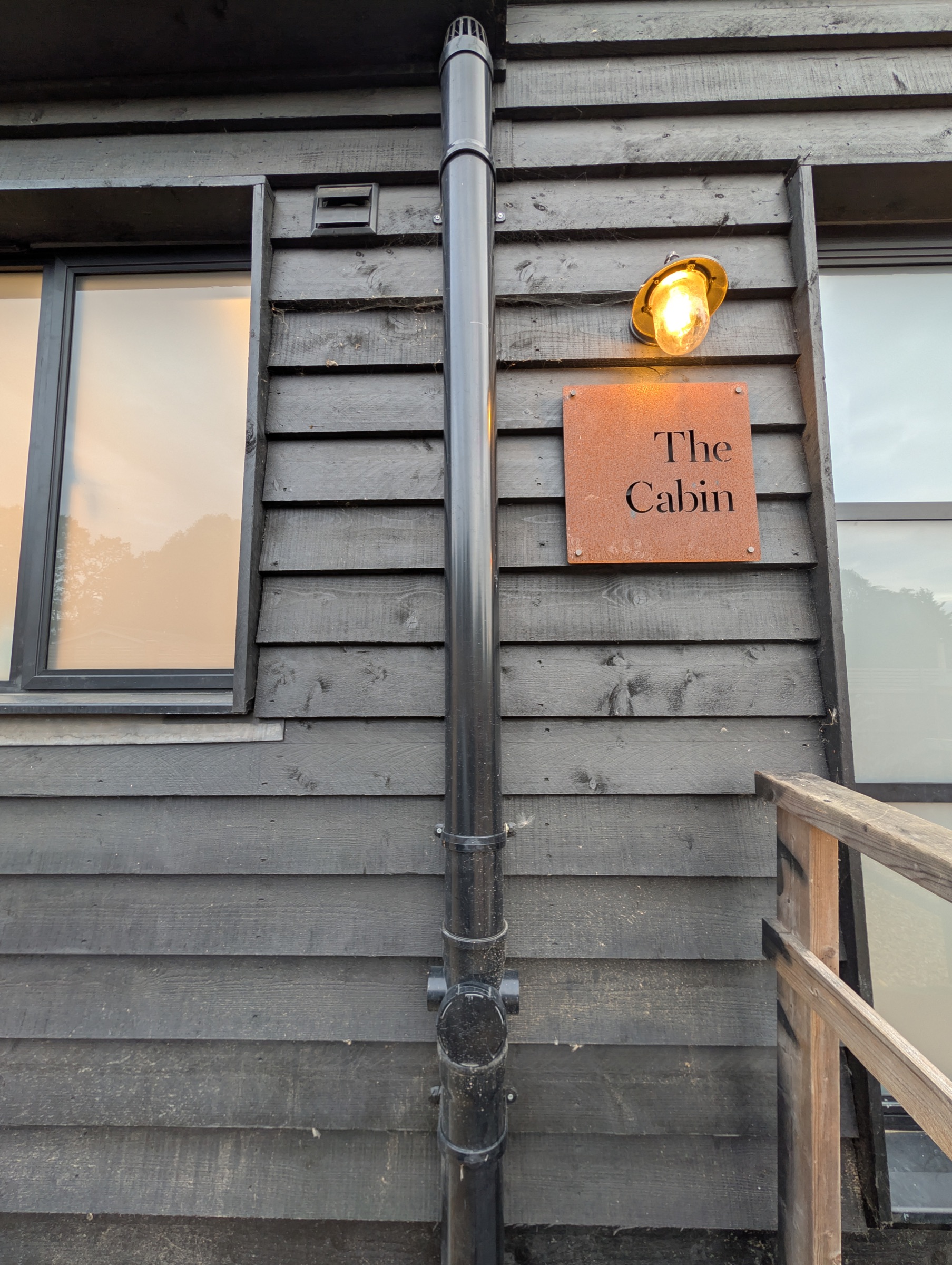 New Build, Cuckfield — 'The Cabin' name sign detail